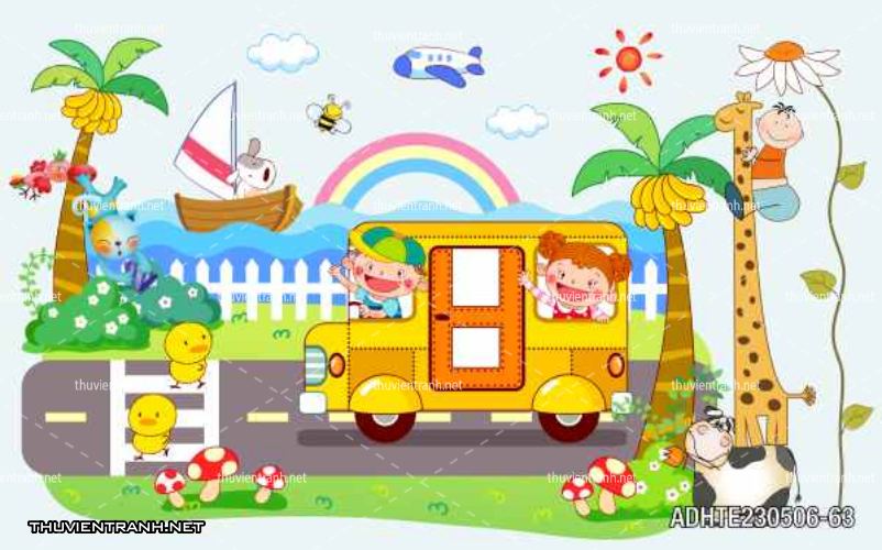  Tranh dán tường phòng cho  trẻ em - Tranh tường chất lượng cao