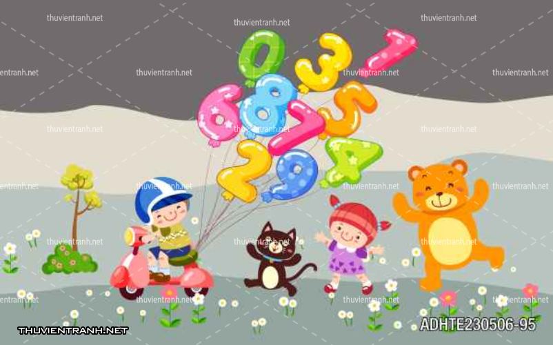  Tranh dán tường phòng cho  trẻ em - Tranh tường chất lượng cao