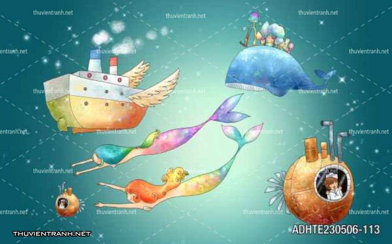  Tranh dán tường phòng cho  trẻ em - Tranh tường chất lượng cao
