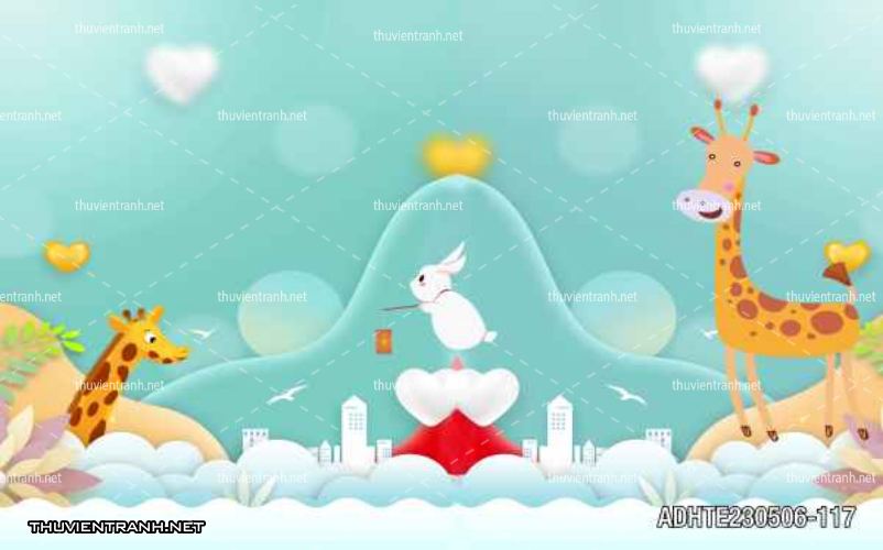  Tranh dán tường phòng cho  trẻ em - Tranh tường chất lượng cao