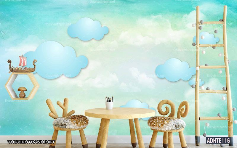 Tranh dán tường trang trí phòng ngủ trẻ em - Tranh tường chất lượng cao