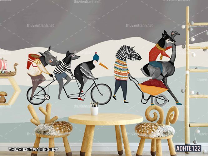 Tranh dán tường trang trí phòng ngủ trẻ em - Tranh tường chất lượng cao