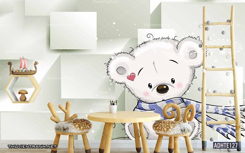 Tranh dán tường trang trí phòng ngủ trẻ em - Tranh tường chất lượng cao