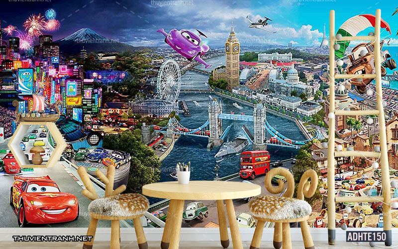 Tranh dán tường trang trí phòng ngủ trẻ em - Tranh tường chất lượng cao