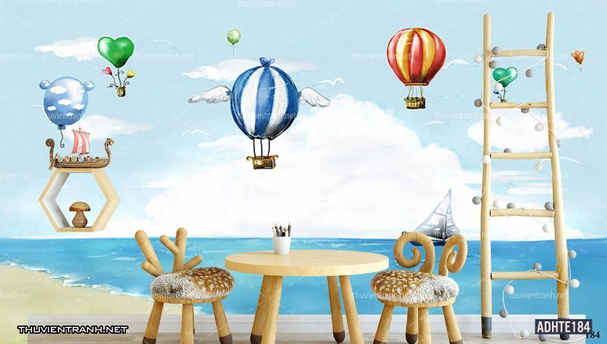 Tranh dán tường trang trí phòng ngủ trẻ em - Tranh tường chất lượng cao
