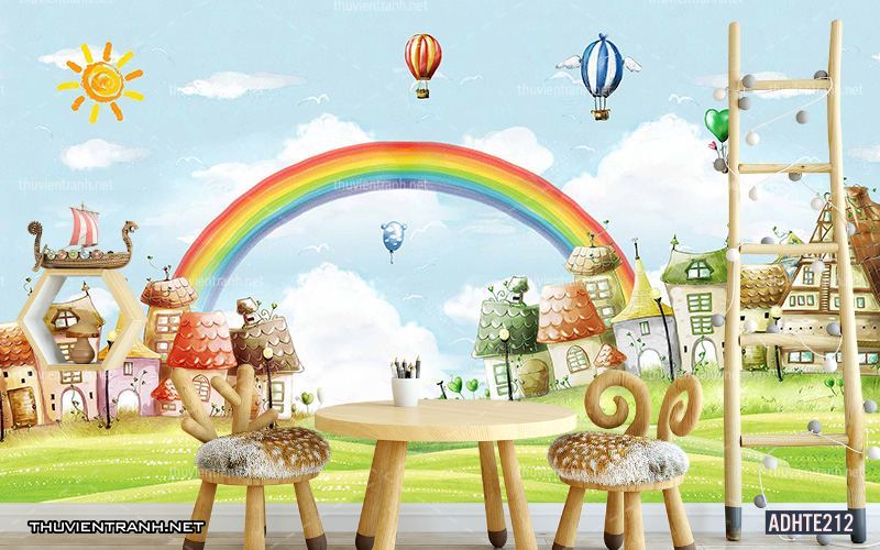Tranh dán tường trang trí phòng ngủ trẻ em - Tranh tường chất lượng cao