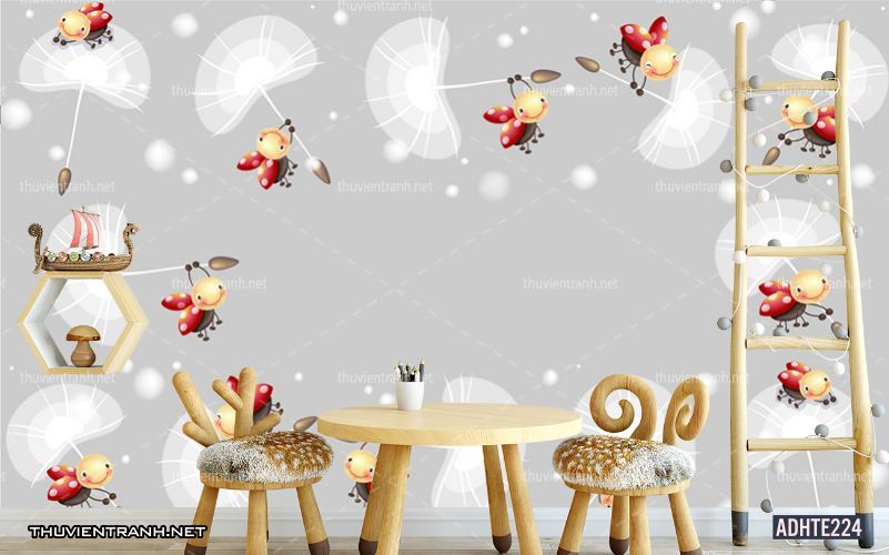 Tranh dán tường trang trí phòng ngủ trẻ em - Tranh tường chất lượng cao