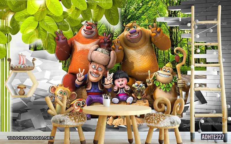 Tranh dán tường trang trí phòng ngủ trẻ em - Tranh tường chất lượng cao