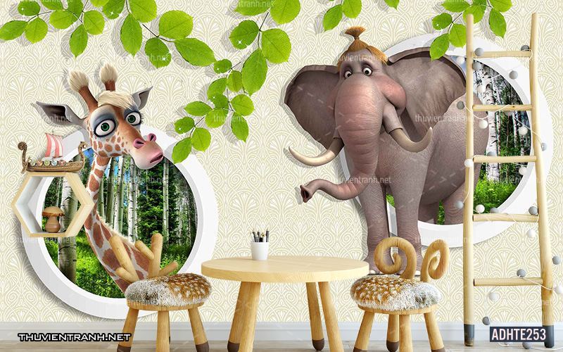 Tranh dán tường trang trí phòng ngủ trẻ em - Tranh tường chất lượng cao