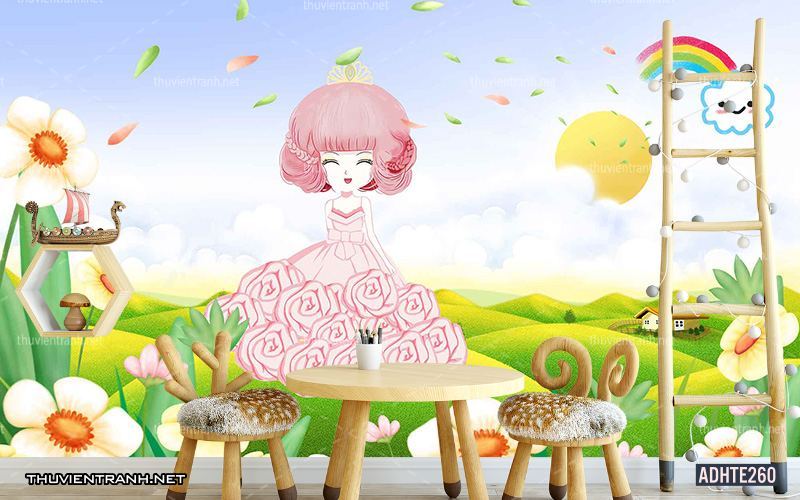 Tranh dán tường trang trí phòng ngủ trẻ em - Tranh tường chất lượng cao