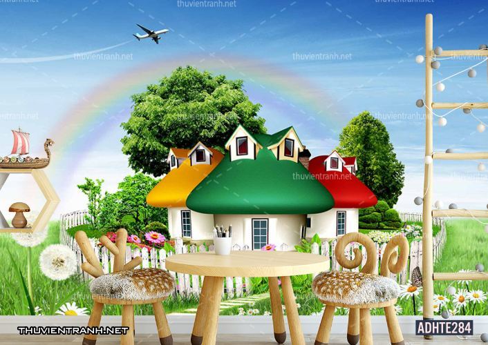 Tranh dán tường trang trí phòng ngủ trẻ em - Tranh tường chất lượng cao
