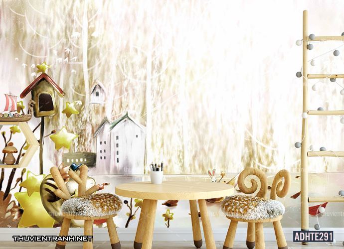 Tranh dán tường trang trí phòng ngủ trẻ em - Tranh tường chất lượng cao