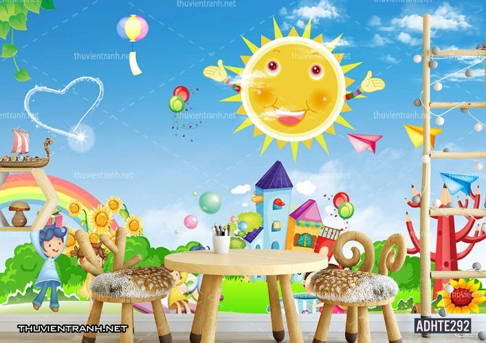 Tranh dán tường trang trí phòng ngủ trẻ em - Tranh tường chất lượng cao