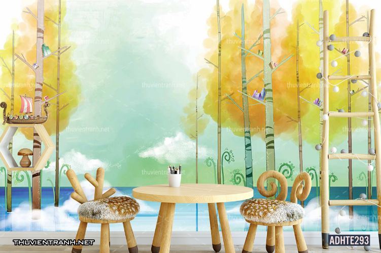 Tranh dán tường trang trí phòng ngủ trẻ em - Tranh tường chất lượng cao