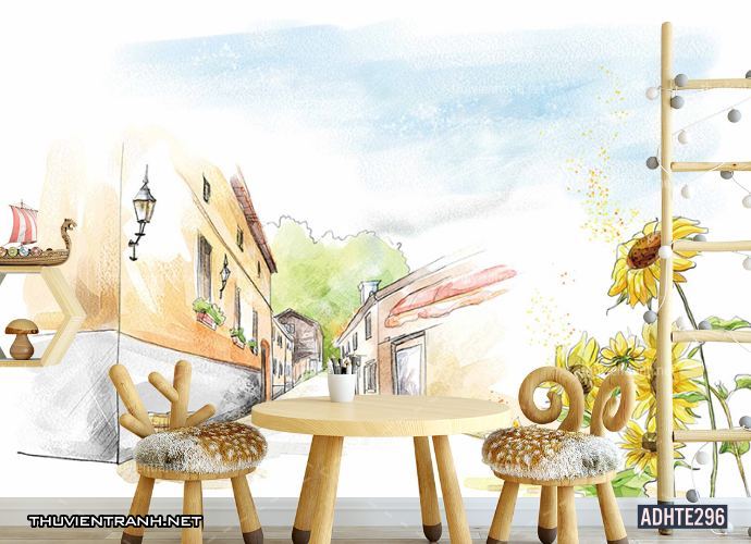 Tranh dán tường trang trí phòng ngủ trẻ em - Tranh tường chất lượng cao
