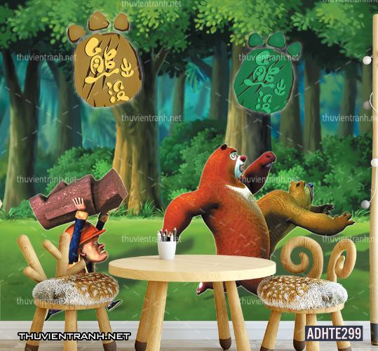 Tranh dán tường trang trí phòng ngủ trẻ em - Tranh tường chất lượng cao