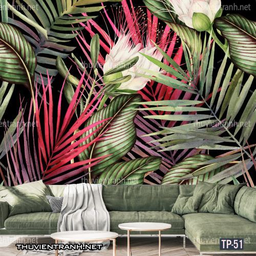 Tranh dán tường Hoa lá nhiệt đới, Tropical Leaves - Kết quả tìm kiếm tranh tường