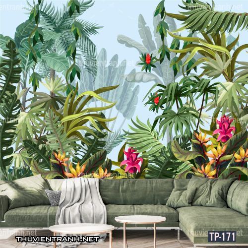 Tranh dán tường Hoa lá nhiệt đới, Tropical Leaves - Kết quả tìm kiếm tranh tường