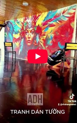 Video hướng dẫn: Thi công tranh dán tường Cô gái Thổ dân